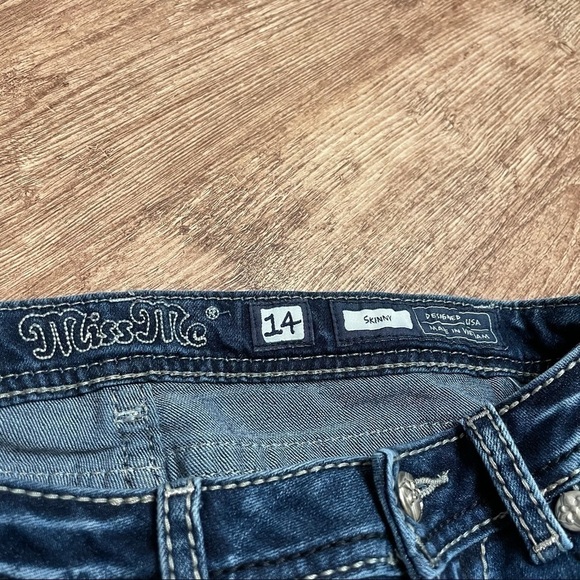 Miss Me Skinny Jeans with Back Pocket Accents - Picture 3 of 5